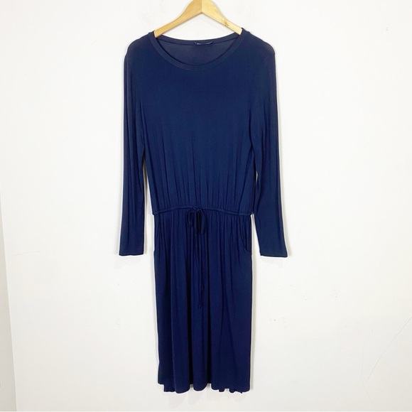 Simier Fariry Long Sleeve Stretch Dress Navy - Picture 5 of 9